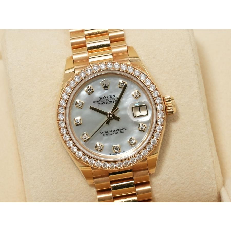 ロレックス デイトジャスト28 Ref.279138RBR イエローゴールド ホワイトシェルx10Pダイヤ文字盤 | デイトジャスト | 02