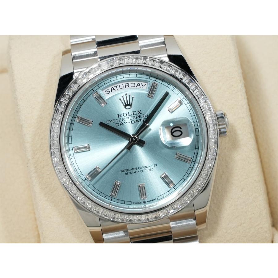 ロレックス デイデイト36 Ref.128396TBR プラチナ アイスブルーx10Pバケットダイヤ文字盤 | デイデイト | 02