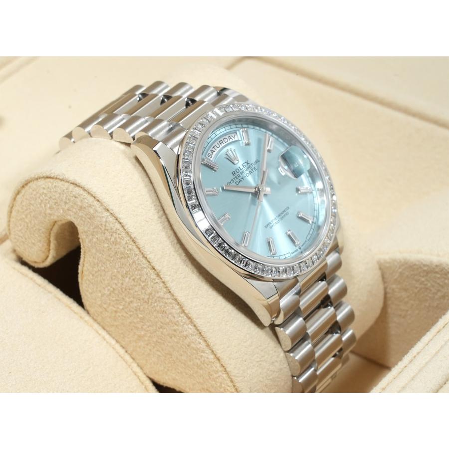 ロレックス デイデイト36 Ref.128396TBR プラチナ アイスブルーx10Pバケットダイヤ文字盤 | デイデイト | 04