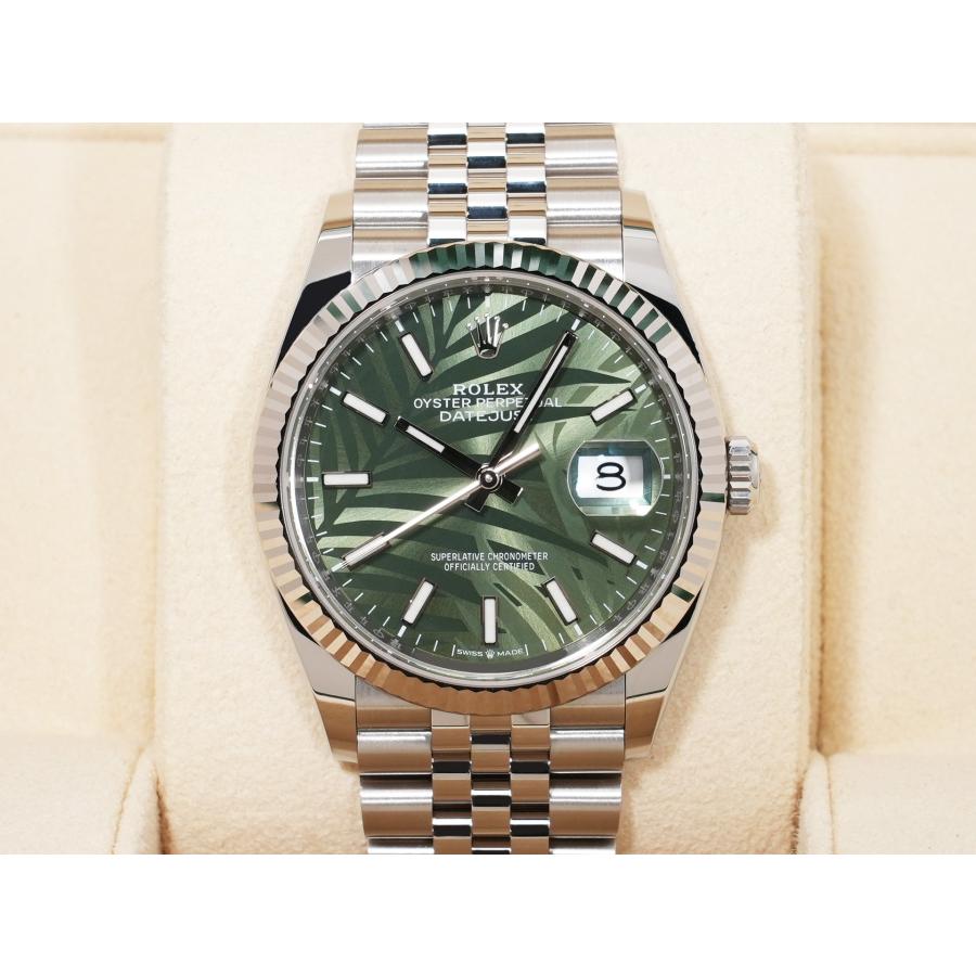 ロレックス デイトジャスト36 Ref.126234 SS/WG オリーブグリーン パームモチーフ文字盤 | デイトジャスト | 01