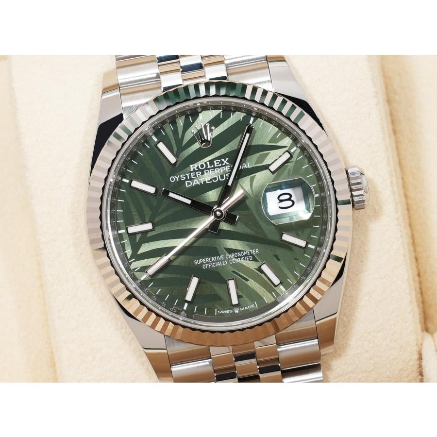 ロレックス デイトジャスト36 Ref.126234 SS/WG オリーブグリーン パームモチーフ文字盤 | デイトジャスト | 02
