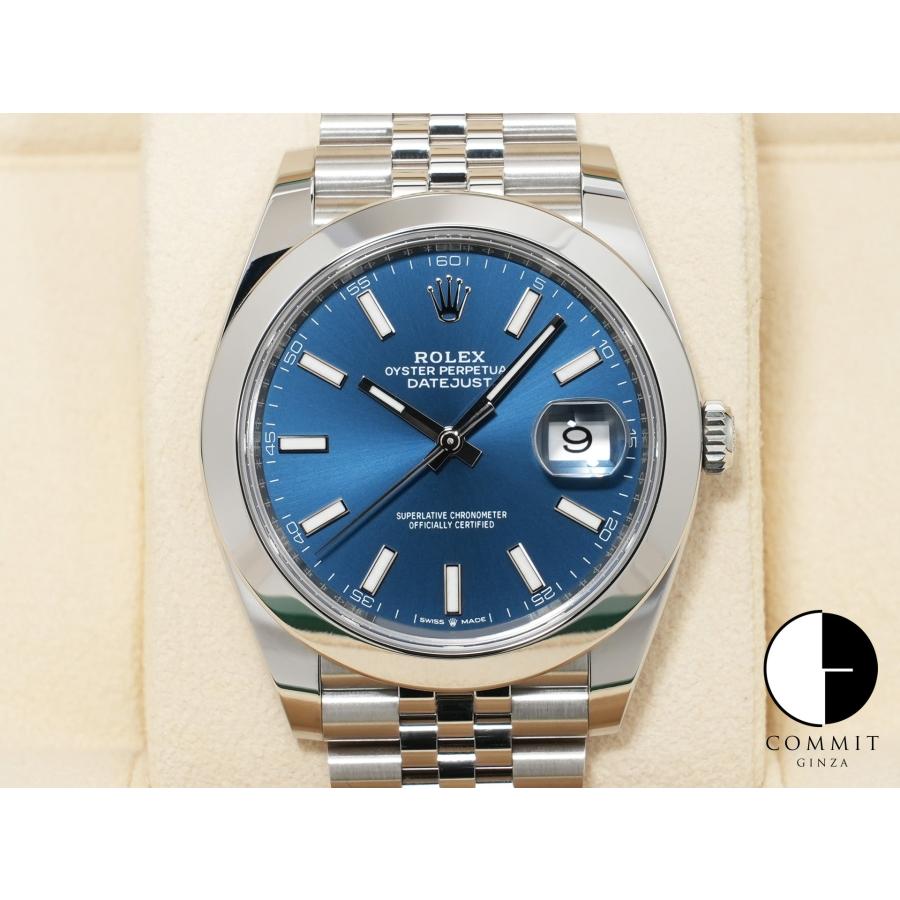 ロレックス デイトジャスト41 Ref.126300 ステンレススチール ブライトブルー文字盤 ジュビリーブレスレット | デイトジャスト