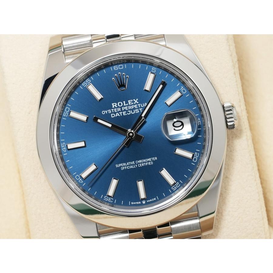 ロレックス デイトジャスト41 Ref.126300 ステンレススチール ブライトブルー文字盤 ジュビリーブレスレット | デイトジャスト | 02