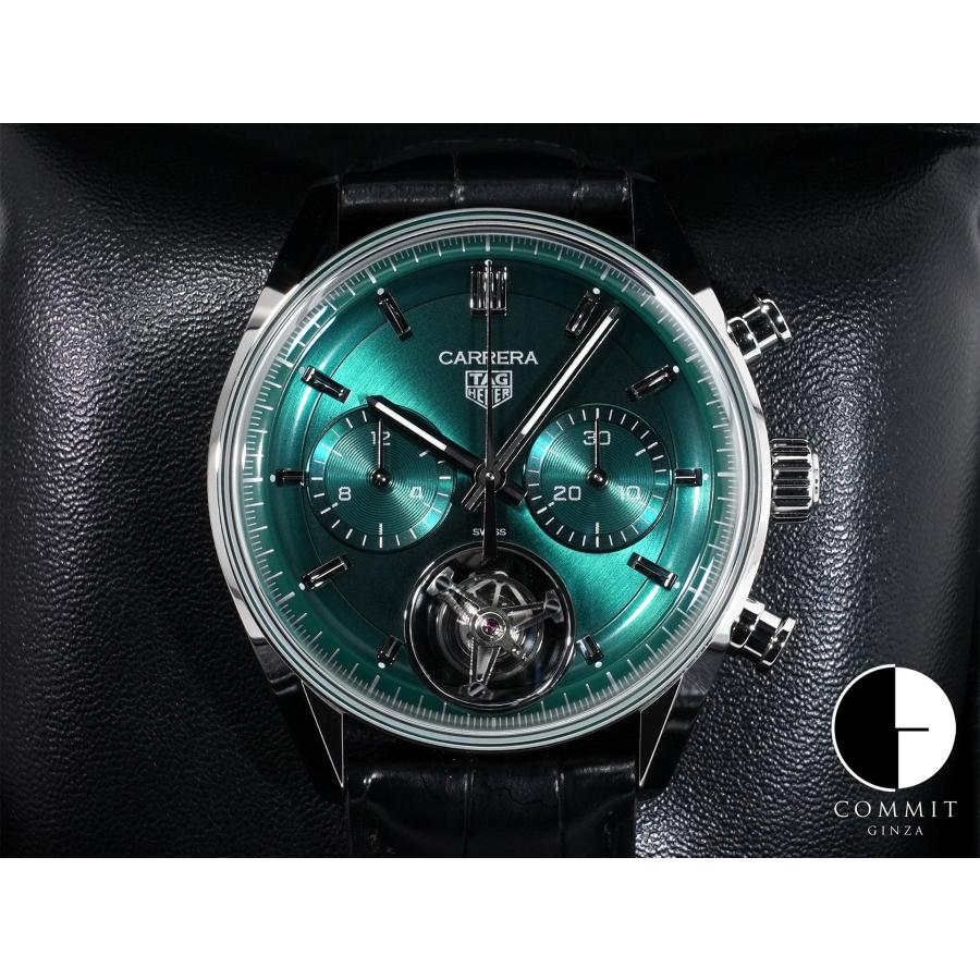 タグホイヤー カレラ トゥールビヨン クロノグラフ Ref.CBS5011.FC6566 ステンレススチール グリーン文字盤 | TAG HEUER
