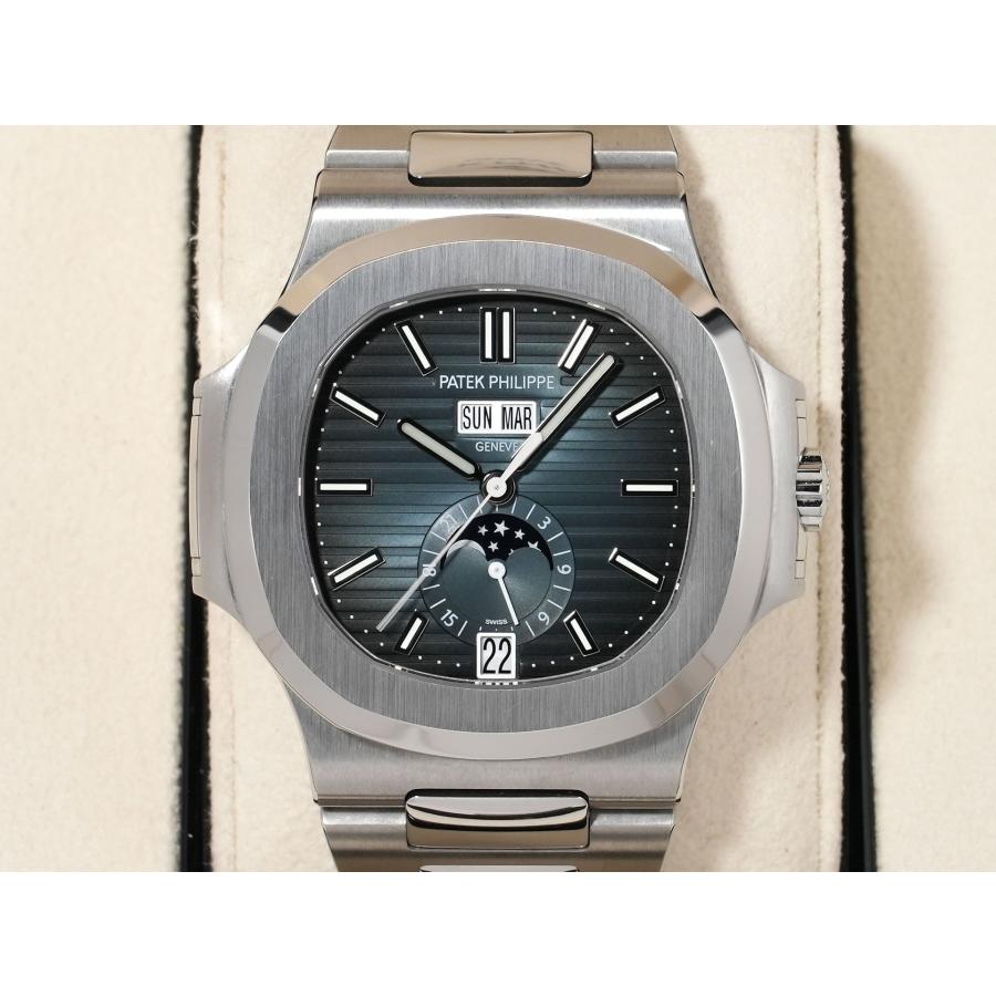 パテックフィリップ ノーチラス アニュアルカレンダー ムーンフェイズ Ref.5726/1A-014 ステンレススチール ブルー、ブラックグラデーション文字盤 | ノーチラス | 01