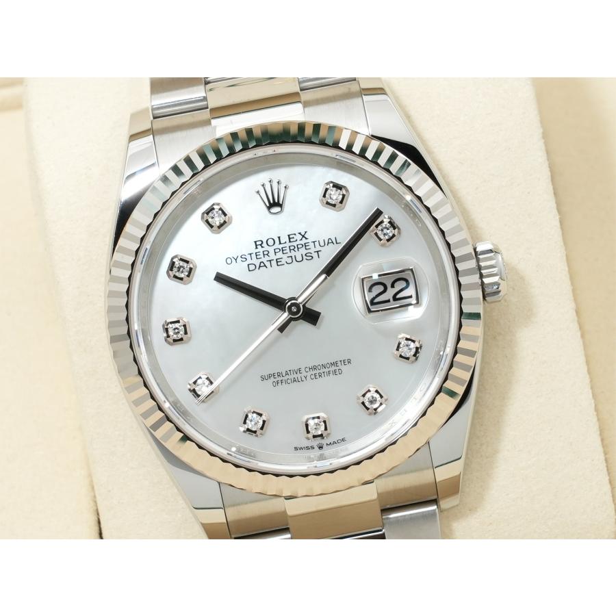 ロレックス デイトジャスト36 Ref.126234NG ステンレススチール/ホワイトゴールド ホワイトシェルx10Pダイヤ文字盤 オイスターブレスレット | デイトジャスト | 02