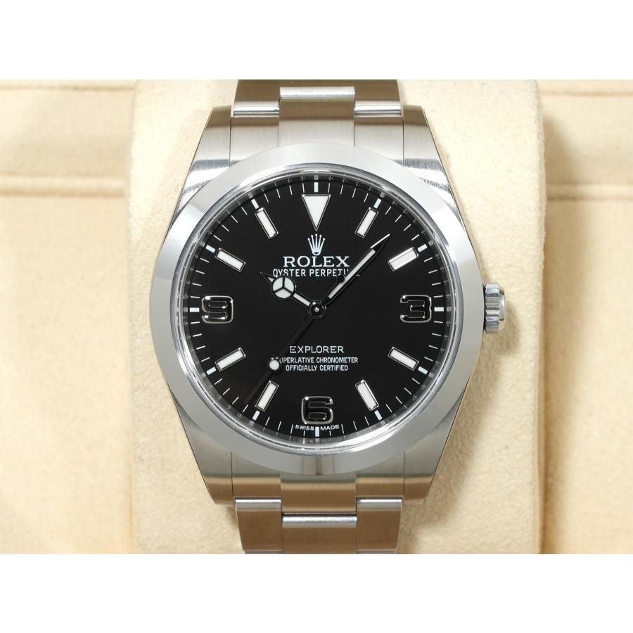 ロレックス エクスプローラーI 鏡面ブラックアウト Ref.214270 ステンレススチール ブラック文字盤 オイスターブレスレット | エクスプローラー（ROLEX） | 01