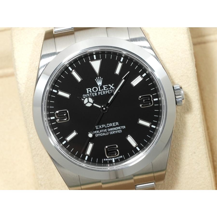 ロレックス エクスプローラーI 鏡面ブラックアウト Ref.214270 ステンレススチール ブラック文字盤 オイスターブレスレット | エクスプローラー（ROLEX） | 02