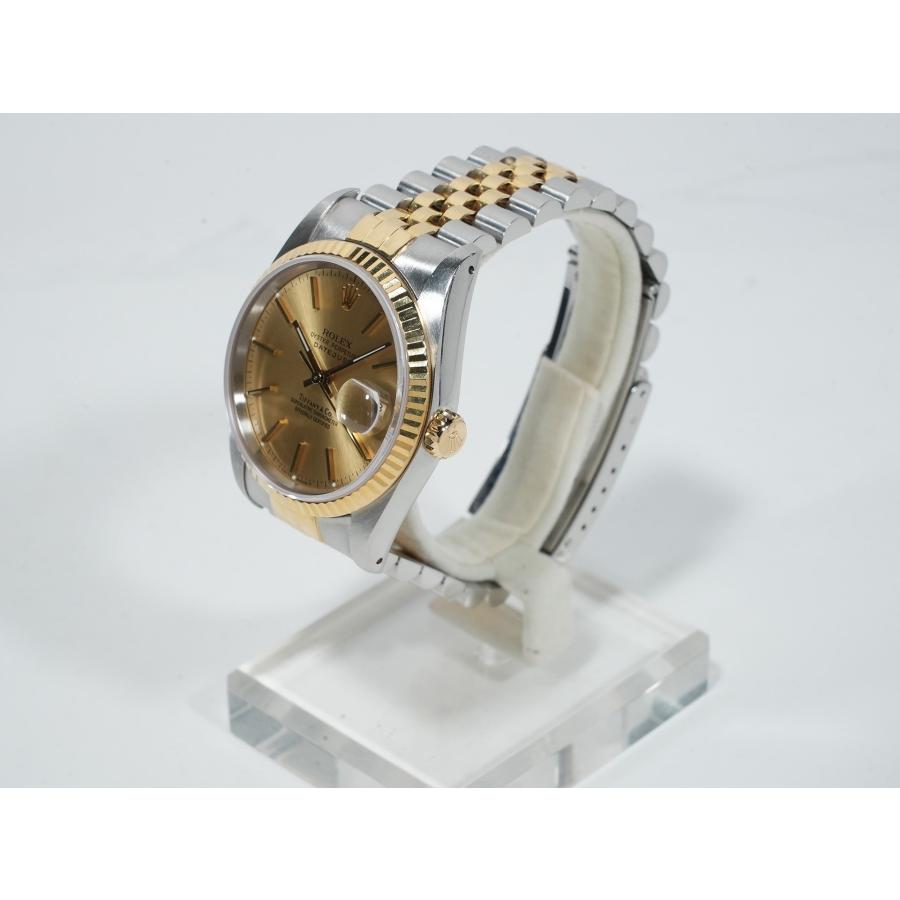 ロレックス デイトジャスト36 TIFFANY Wネーム Ref.16233 ステンレススチール/イエローゴールド シャンパン文字盤 | デイトジャスト | 03