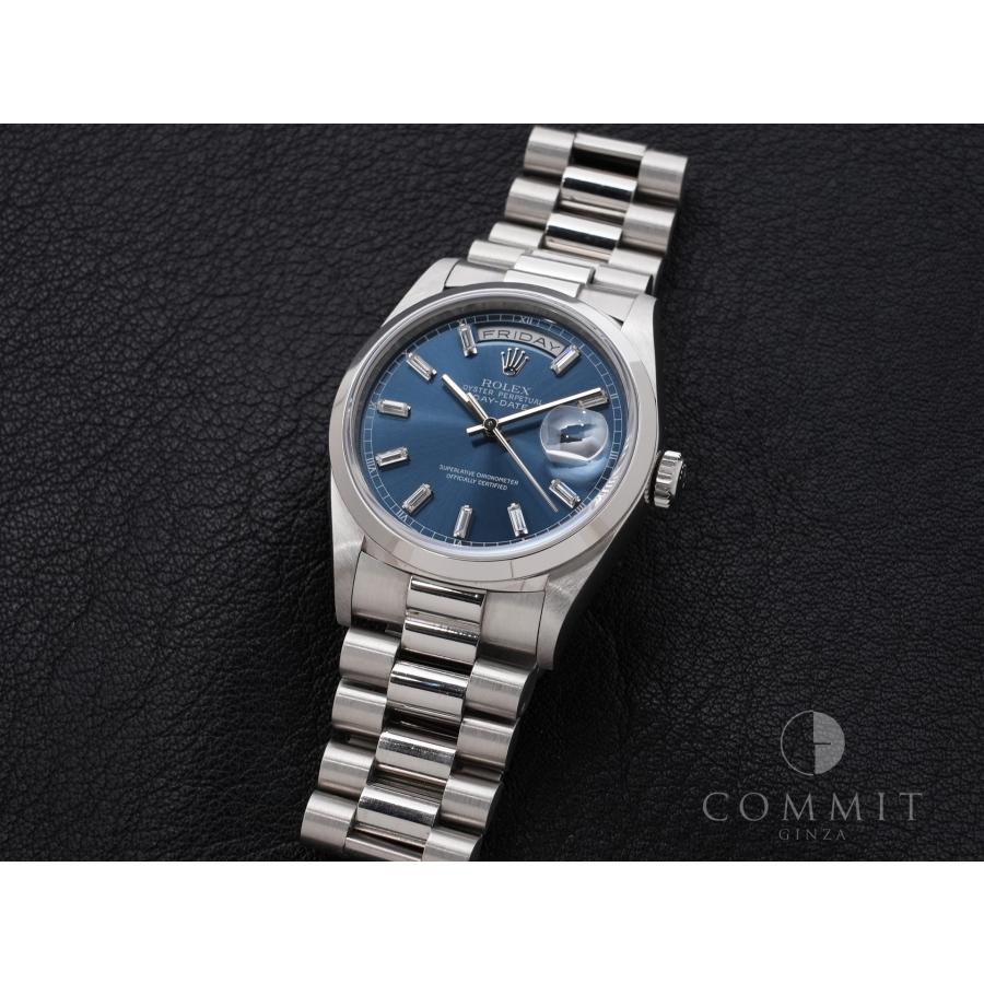 ロレックス デイデイト Ref.18206B PT ブルーx10Pバゲットダイヤ文字盤 | デイデイト | 10