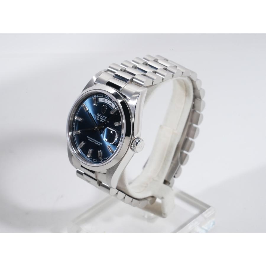 ロレックス デイデイト Ref.18206B PT ブルーx10Pバゲットダイヤ文字盤 | デイデイト | 03