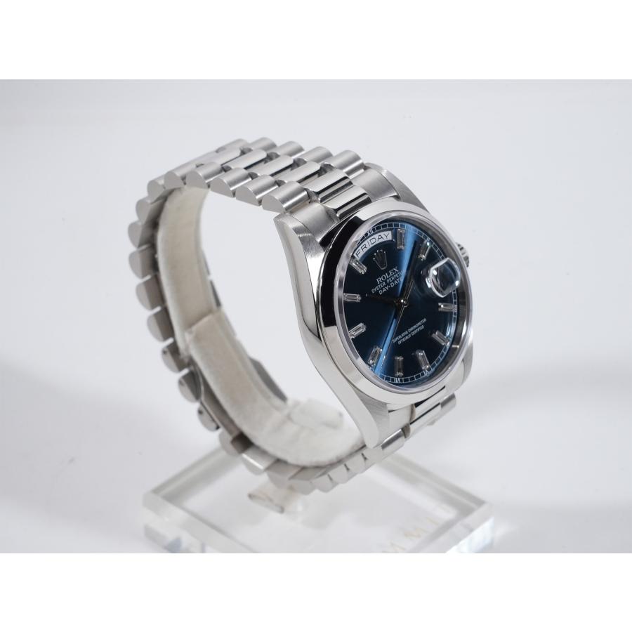 ロレックス デイデイト Ref.18206B PT ブルーx10Pバゲットダイヤ文字盤 | デイデイト | 04