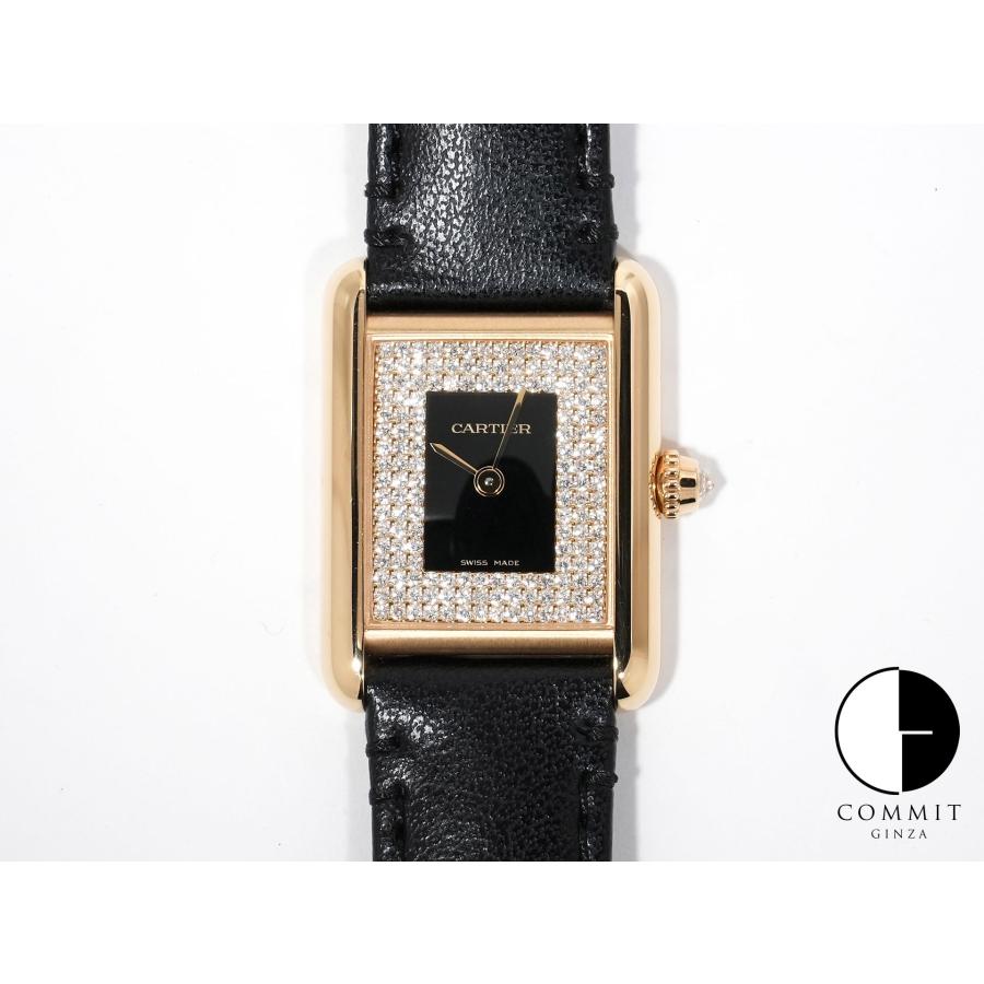 カルティエ タンク ルイ カルティエ SM Ref.WGTA0269 イエローゴールド ブラック×パヴェダイヤ文字盤 | Cartier