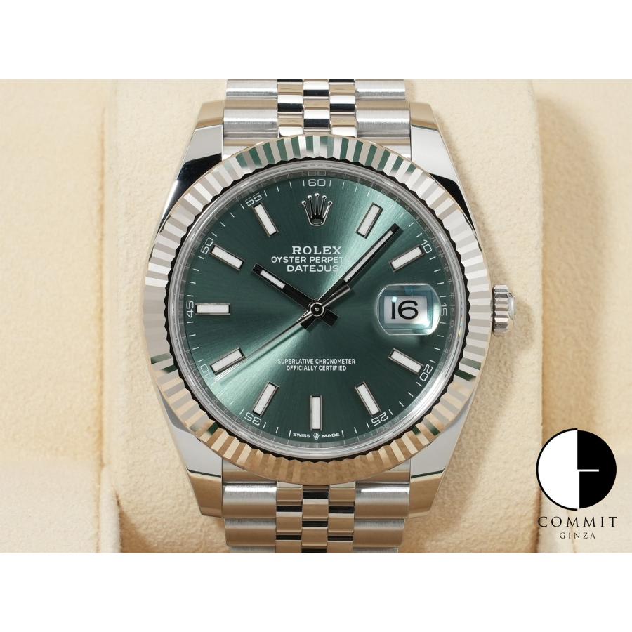 ロレックス デイトジャスト41 Ref.126334 ステンレススチール/ホワイトゴールド ミントグリーン文字盤 ジュビリーブレスレット | デイトジャスト
