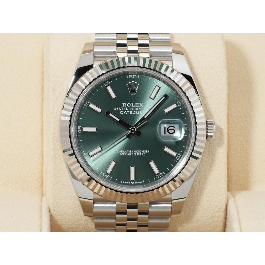 ロレックス デイトジャスト41 Ref.126334 ステンレススチール/ホワイトゴールド ミントグリーン文字盤 ジュビリーブレスレット | デイトジャスト | 01