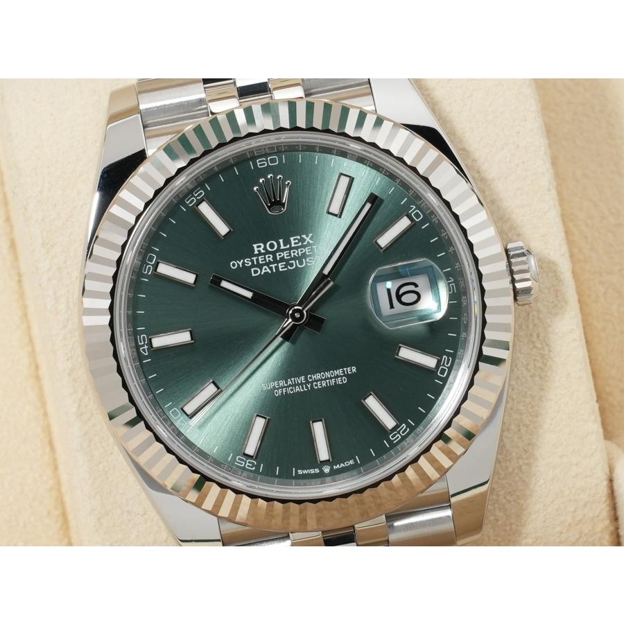 ロレックス デイトジャスト41 Ref.126334 ステンレススチール/ホワイトゴールド ミントグリーン文字盤 ジュビリーブレスレット | デイトジャスト | 02