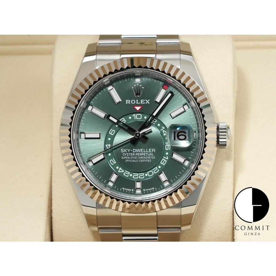 ロレックス スカイドゥエラー Ref.336934 ステンレススチール/ホワイトゴールド ミントグリーン文字盤 オイスターブレスレット | スカイドゥエラー