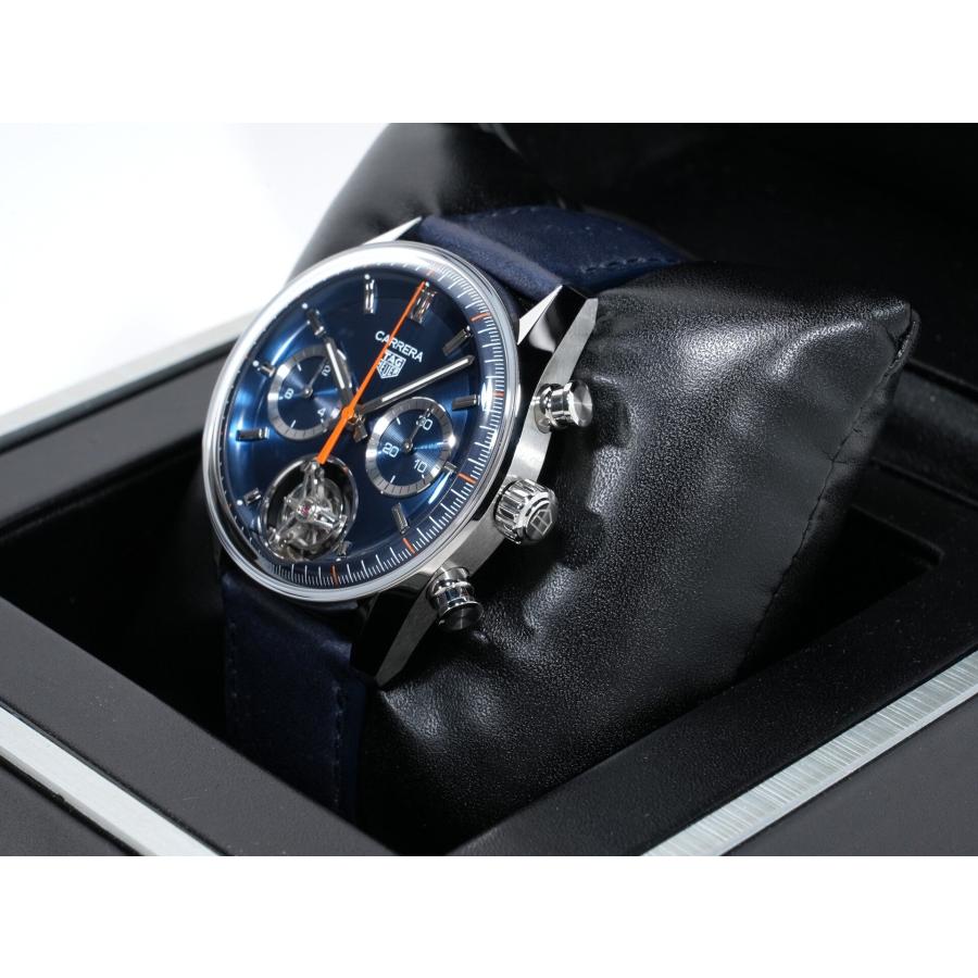 タグホイヤー カレラ トゥールビヨン クロノグラフ Ref.CBS5010.FC6543 ステンレススチール ブルー文字盤 | TAG HEUER | 03