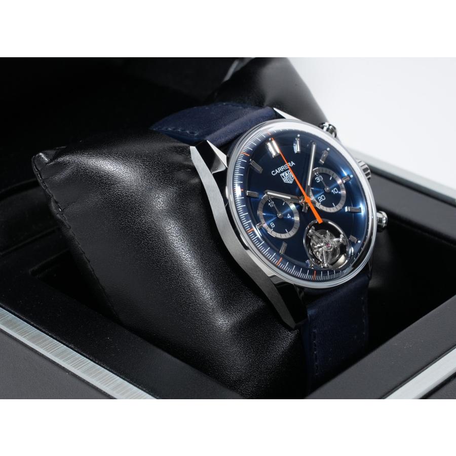 タグホイヤー カレラ トゥールビヨン クロノグラフ Ref.CBS5010.FC6543 ステンレススチール ブルー文字盤 | TAG HEUER | 04