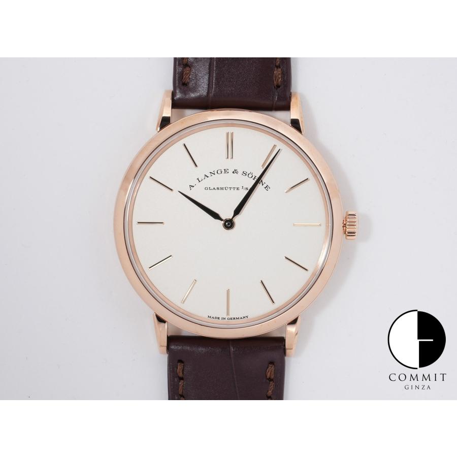 A.ランゲ＆ゾーネ サクソニア フラッハ Ref.201.033 18KPG シルバー文字盤 | A. LANGE & SOHNE