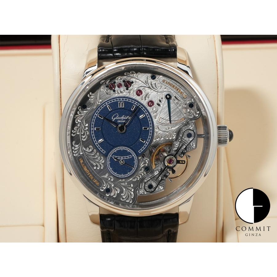 グラスヒュッテオリジナル パノインバース リミテッドエディション Ref.1-66-08-01-03-50 プラチナ シルバー文字盤 | GLASHUTTE ORIGINAL