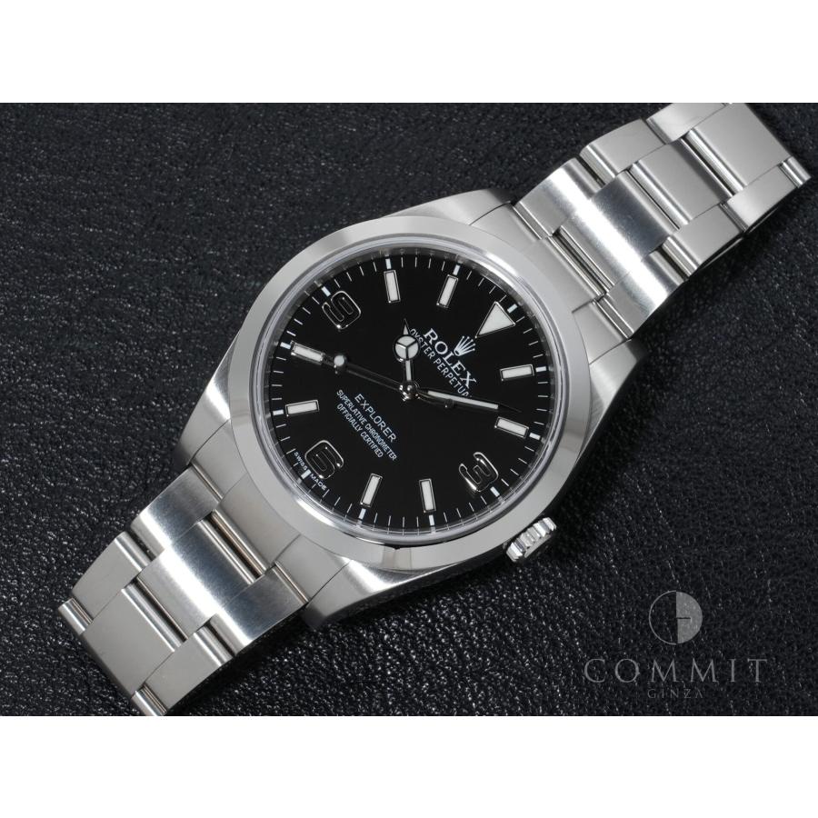 ロレックス エクスプローラーI 鏡面ブラックアウト Ref.214270 ステンレススチール ブラック文字盤 オイスターブレスレット | エクスプローラー（ROLEX） | 10