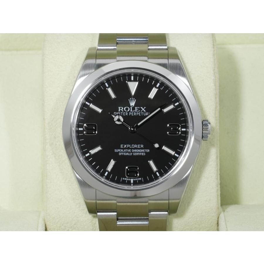 ロレックス エクスプローラーI 鏡面ブラックアウト Ref.214270 ステンレススチール ブラック文字盤 オイスターブレスレット | エクスプローラー（ROLEX） | 01