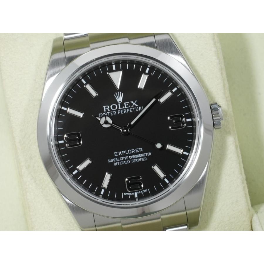 ロレックス エクスプローラーI 鏡面ブラックアウト Ref.214270 ステンレススチール ブラック文字盤 オイスターブレスレット | エクスプローラー（ROLEX） | 02