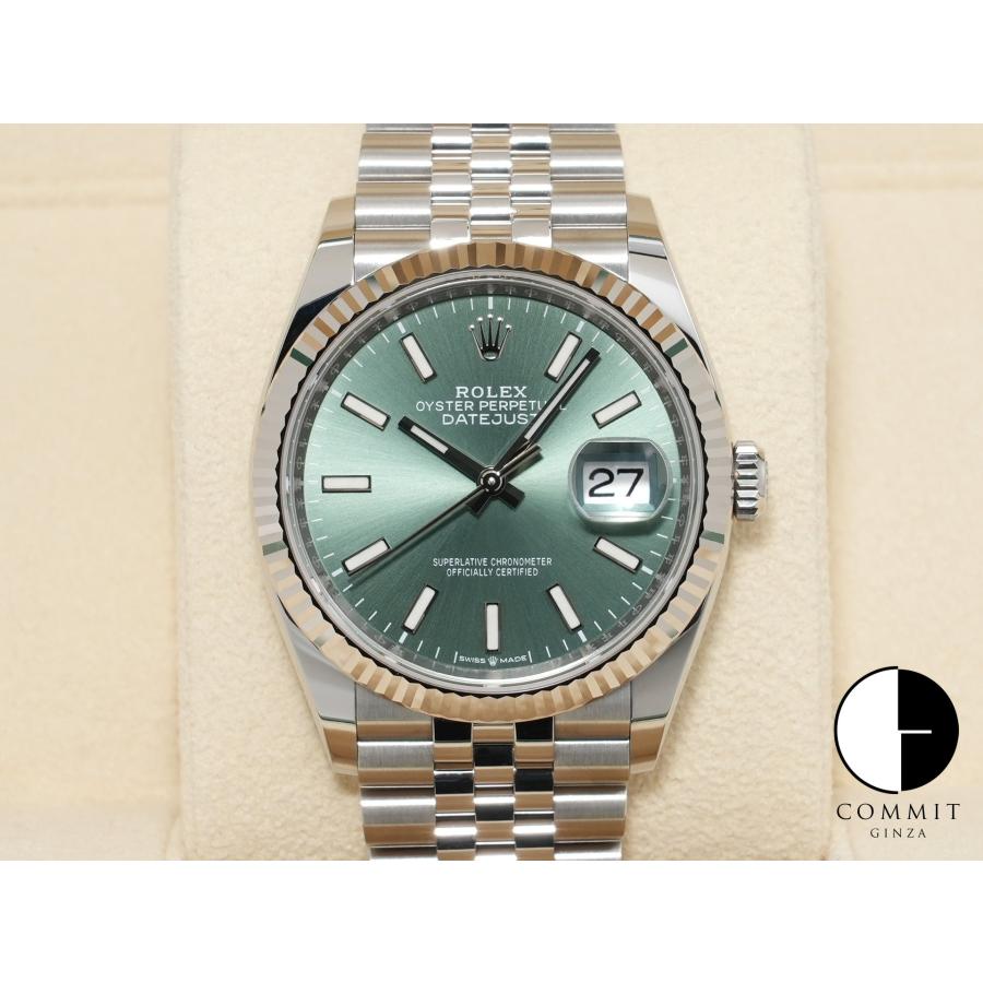 ロレックス デイトジャスト36 Ref.126234 ステンレススチール/ホワイトゴールド ミントグリーン文字盤 ジュビリーブレスレット | デイトジャスト
