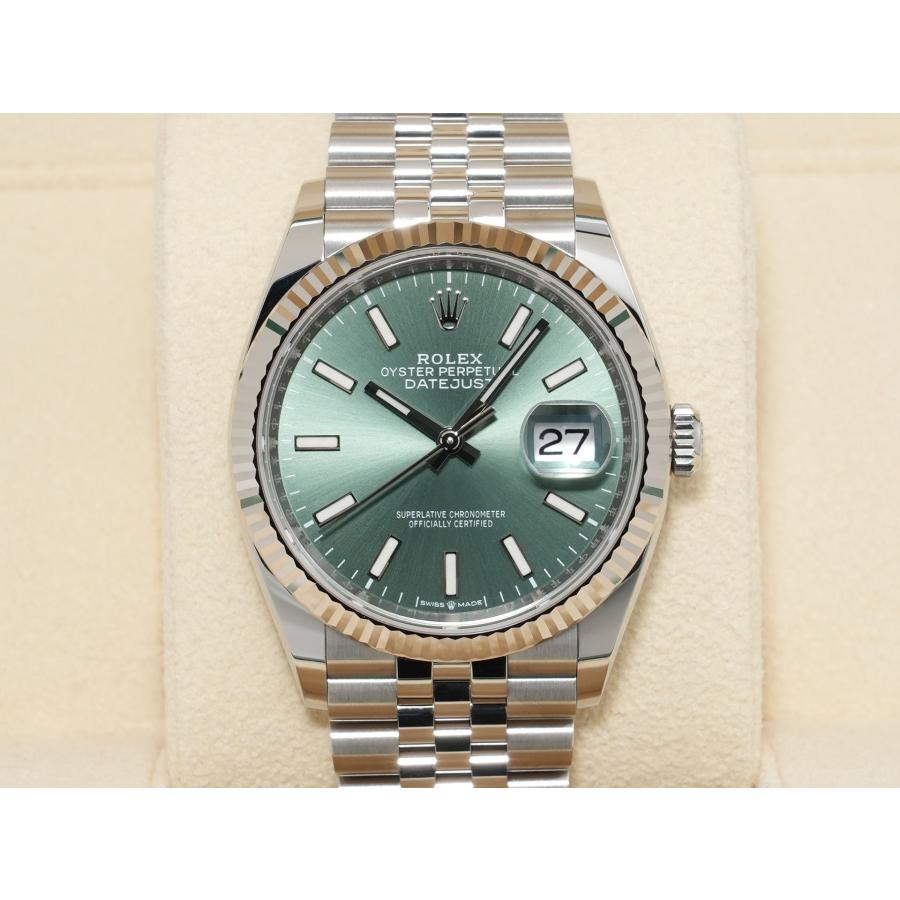 ロレックス デイトジャスト36 Ref.126234 ステンレススチール/ホワイトゴールド ミントグリーン文字盤 ジュビリーブレスレット | デイトジャスト | 01