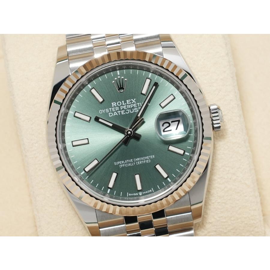 ロレックス デイトジャスト36 Ref.126234 ステンレススチール/ホワイトゴールド ミントグリーン文字盤 ジュビリーブレスレット | デイトジャスト | 02