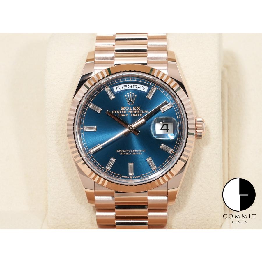 ロレックス デイデイト36 Ref.128235 エバーローズゴールド ブルーグリーン文字盤 | デイデイト