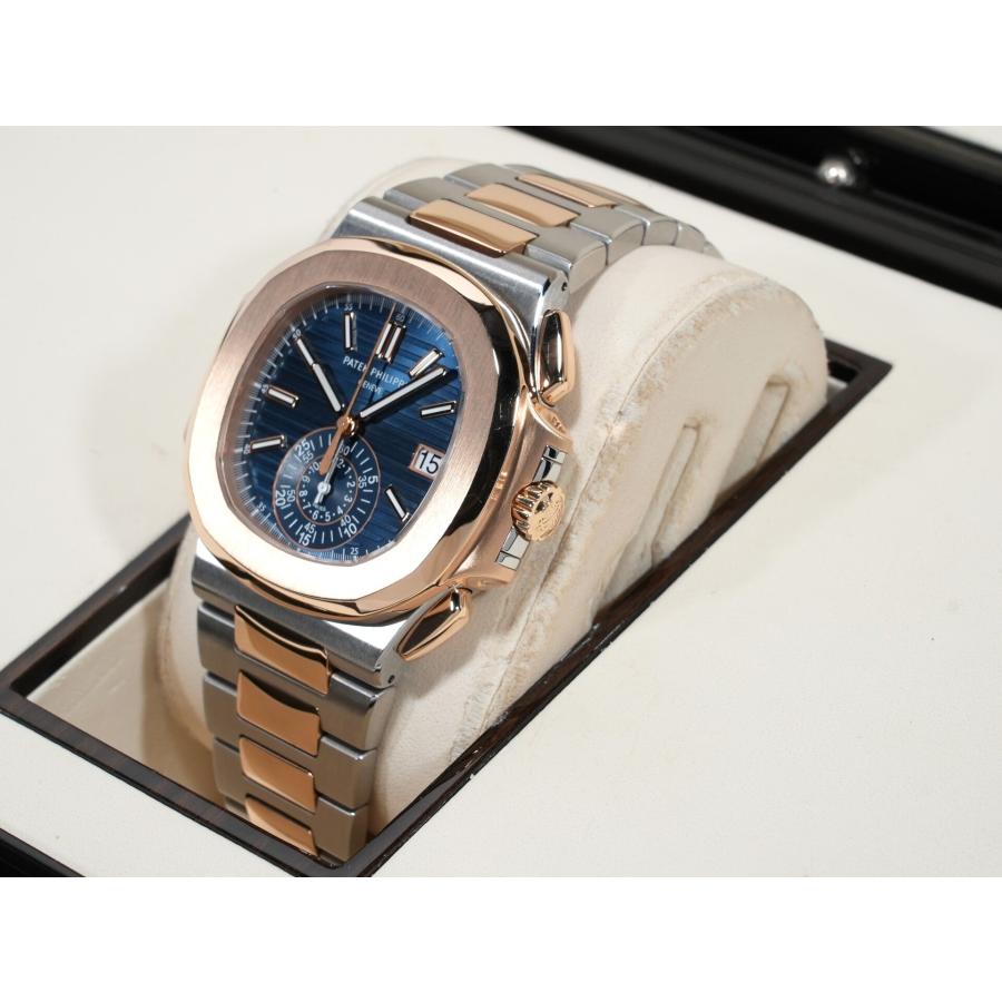 パテックフィリップ ノーチラス クロノグラフ Ref.5980/1AR-001 ステンレススチール/ローズゴールド ブルー文字盤 | ノーチラス | 03