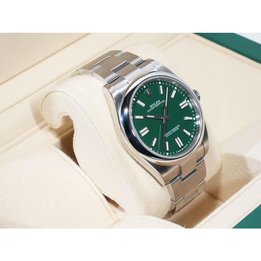 ロレックス オイスターパーペチュアル41 Ref.124300 ステンレススチール グリーン文字盤 | オイスター パーペチュアル | 04