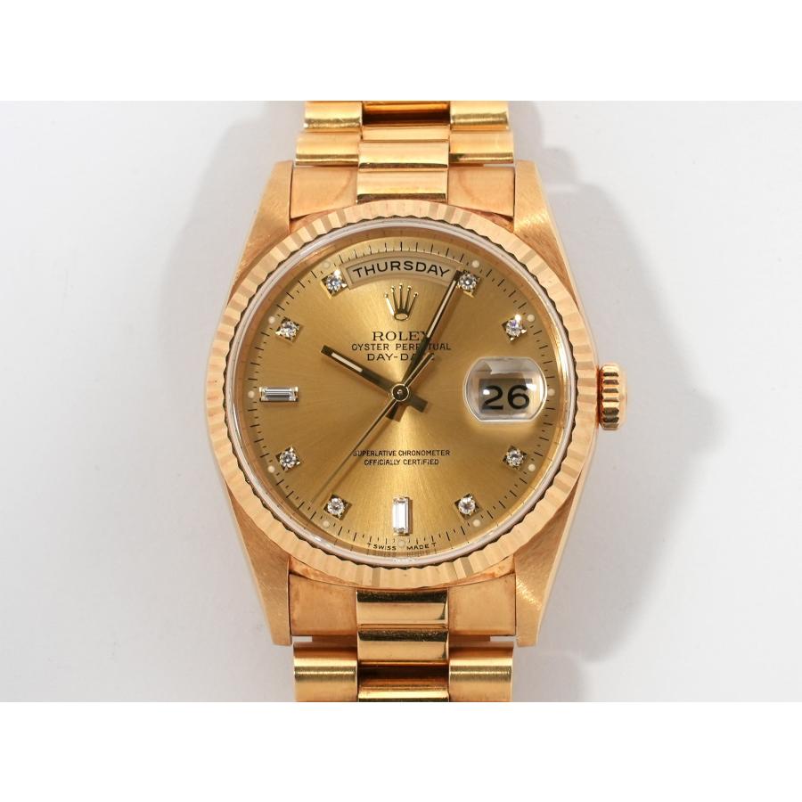 ロレックス デイデイト36 Ref.18238A イエローゴールド シャンパンx10Pダイヤ文字盤 | デイデイト | 01