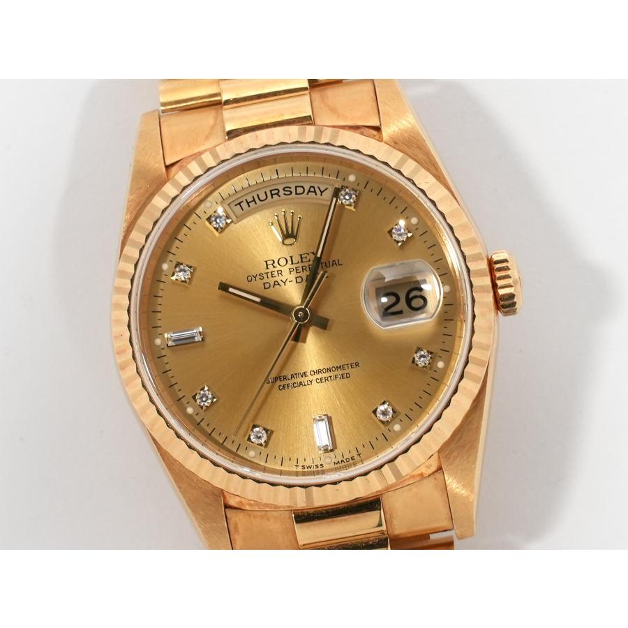 ロレックス デイデイト36 Ref.18238A イエローゴールド シャンパンx10Pダイヤ文字盤 | デイデイト | 02