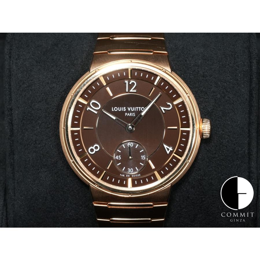 ルイヴィトン タンブール オトマティック Ref.W1PG10 ローズゴールド ブラウン文字盤 | LOUIS VUITTON