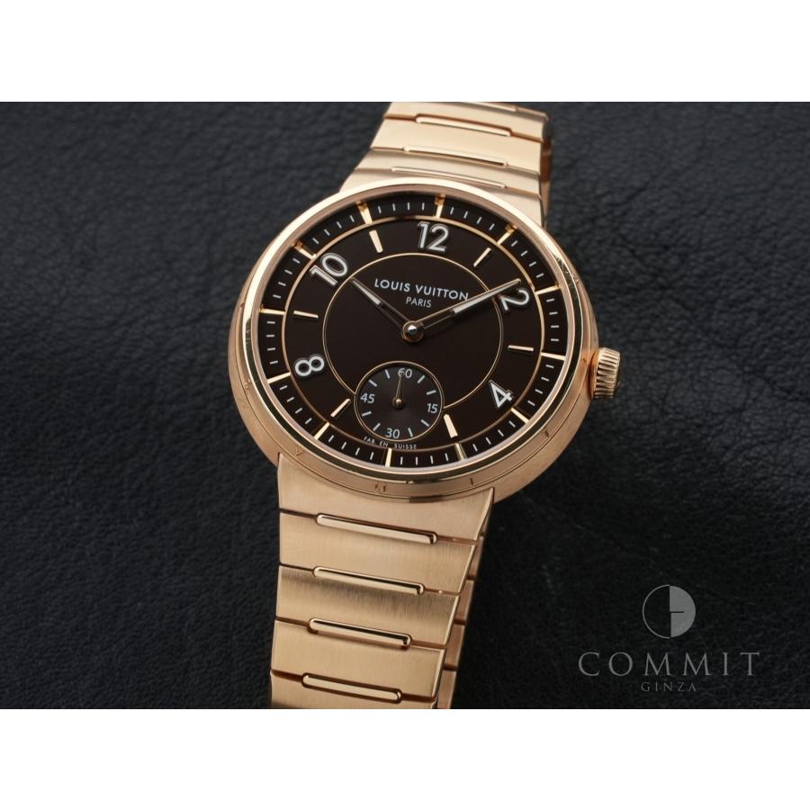 ルイヴィトン タンブール オトマティック Ref.W1PG10 ローズゴールド ブラウン文字盤 | LOUIS VUITTON | 10