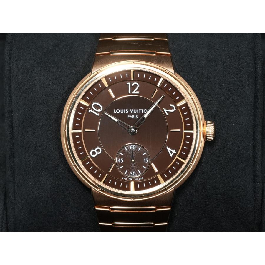 ルイヴィトン タンブール オトマティック Ref.W1PG10 ローズゴールド ブラウン文字盤 | LOUIS VUITTON | 01