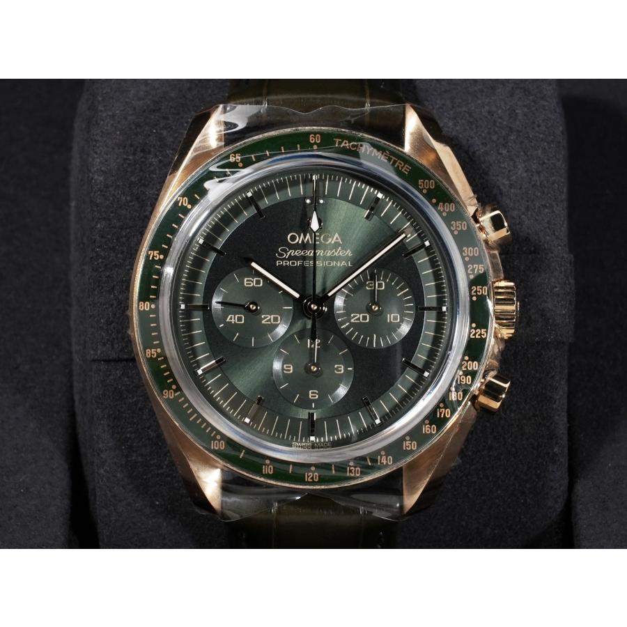 オメガ スピードマスター プロフェッショナル コーアクシャル マスター クロノメーター Ref.310.63.42.50.10.001 MOONSHINE GOLD グリーン文字盤 | OMEGA | 01