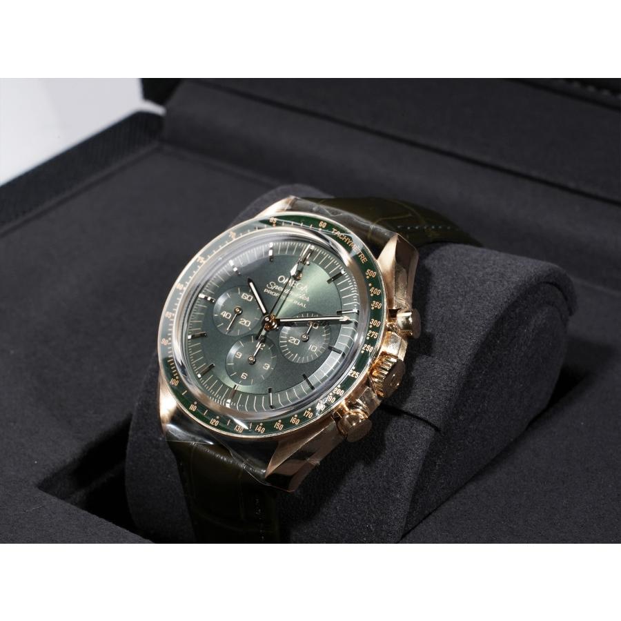 オメガ スピードマスター プロフェッショナル コーアクシャル マスター クロノメーター Ref.310.63.42.50.10.001 MOONSHINE GOLD グリーン文字盤 | OMEGA | 03