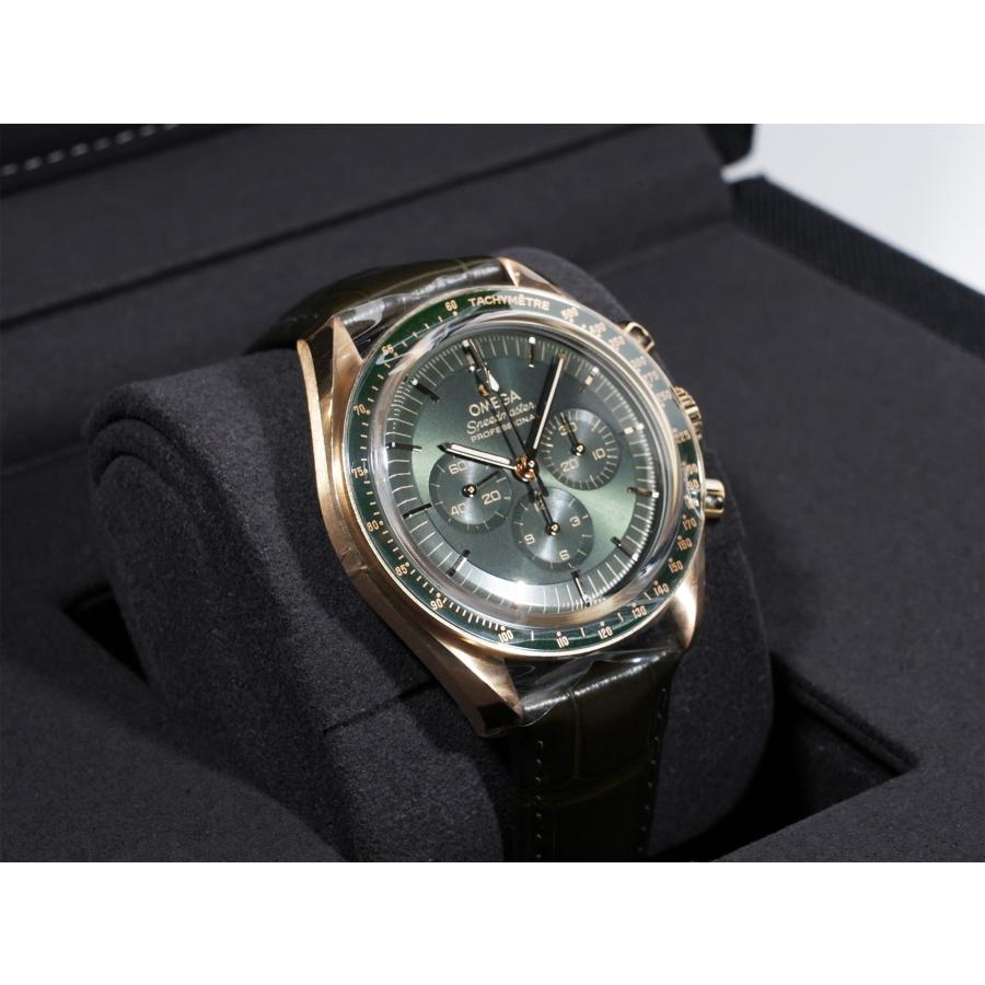 オメガ スピードマスター プロフェッショナル コーアクシャル マスター クロノメーター Ref.310.63.42.50.10.001 MOONSHINE GOLD グリーン文字盤 | OMEGA | 04