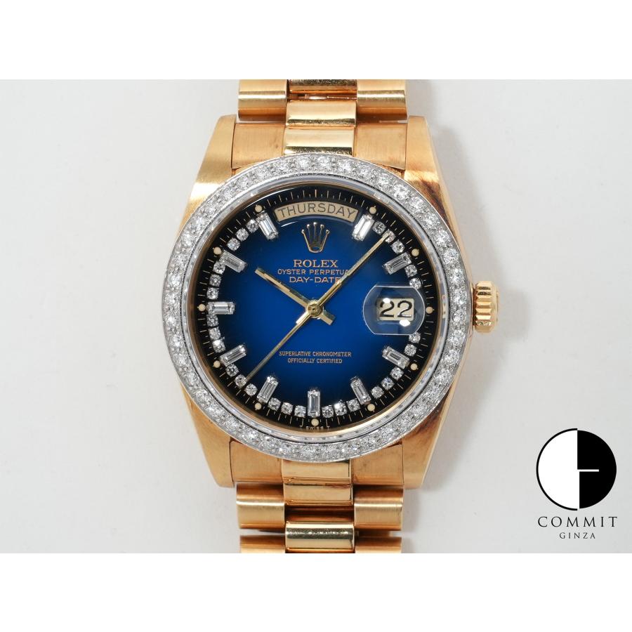 ロレックス デイデイト36 Ref.18048 イエローゴールド ブルーグラデーションxミリヤードダイヤモンド文字盤 プレジデントブレスレット | デイデイト