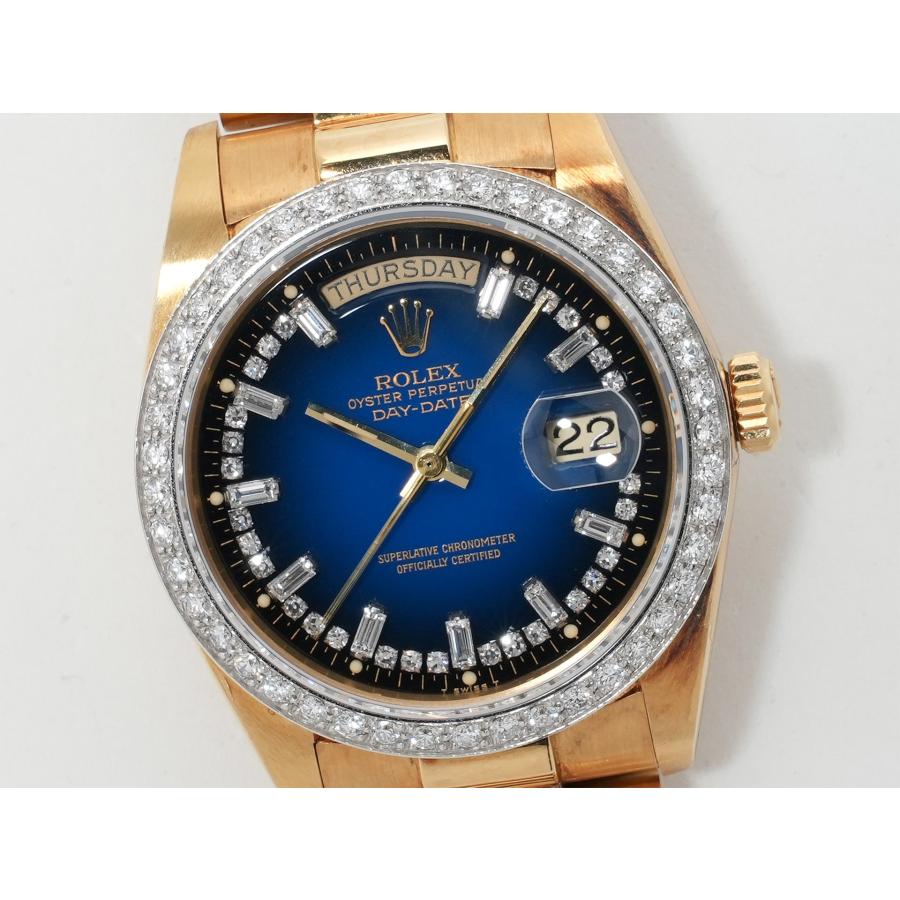 ロレックス デイデイト36 Ref.18048 イエローゴールド ブルーグラデーションxミリヤードダイヤモンド文字盤 プレジデントブレスレット | デイデイト | 02