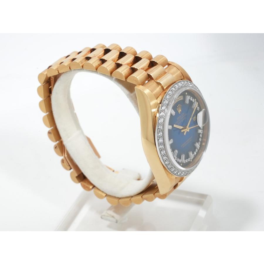 ロレックス デイデイト36 Ref.18048 イエローゴールド ブルーグラデーションxミリヤードダイヤモンド文字盤 プレジデントブレスレット | デイデイト | 04