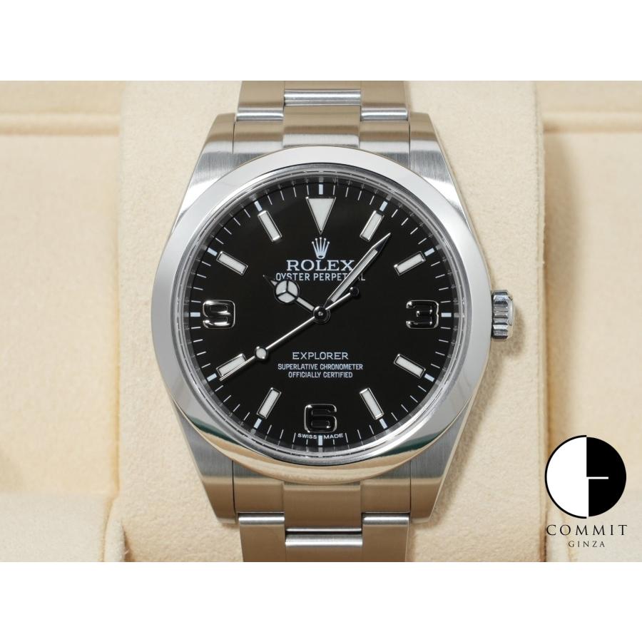 ロレックス エクスプローラーI 鏡面ブラックアウト Ref.214270 ステンレススチール ブラック文字盤 オイスターブレスレット | エクスプローラー（ROLEX）