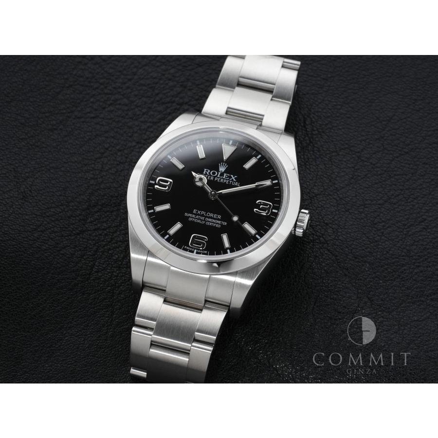 ロレックス エクスプローラーI 鏡面ブラックアウト Ref.214270 ステンレススチール ブラック文字盤 オイスターブレスレット | エクスプローラー（ROLEX） | 10