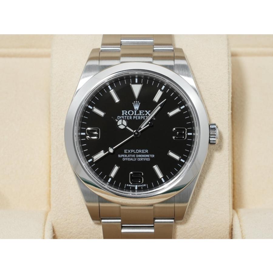 ロレックス エクスプローラーI 鏡面ブラックアウト Ref.214270 ステンレススチール ブラック文字盤 オイスターブレスレット | エクスプローラー（ROLEX） | 01
