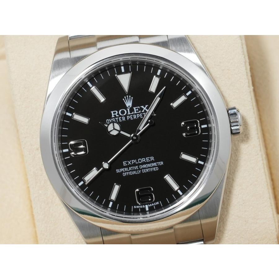 ロレックス エクスプローラーI 鏡面ブラックアウト Ref.214270 ステンレススチール ブラック文字盤 オイスターブレスレット | エクスプローラー（ROLEX） | 02