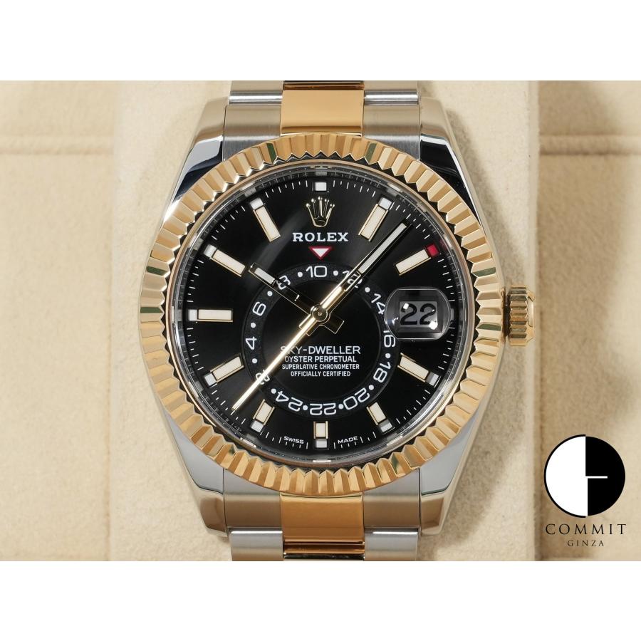 ロレックス スカイドゥエラー Ref.326933 ステンレススチール/イエローゴールド ブラック文字盤 オイスターブレスレット | スカイドゥエラー